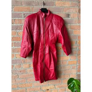 Red Leather Dress